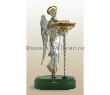 Подсвечник «Ангел 07», производство Русское Серебро ВЮЗ, г. Волгореченск, серебро 925 пробы