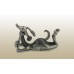 Серебряная статуэтка «Собачка лежит», производство Русское Серебро ВЮЗ, г. Волгореченск, серебро 925 пробы